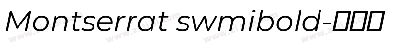 Montserrat swmibold字体转换
